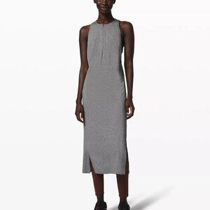 lululemon athletica Lahar lab dress Women's Midi Dress in Taupe size M LN